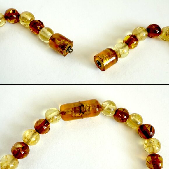 Vintage Baltic Amber Chunky Beaded Statement Necklace 86g - Picture 8 of 11
